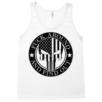 Fuck Around And Find Out Usa Military American Flag Skull Tank Top | Artistshot