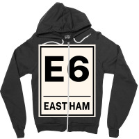 E6 East Ham Postcode United Kingdom Zipper Hoodie | Artistshot