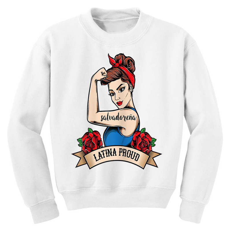 Womens Salvadorean Shirt For Women Latinx Latina Proud Gift T Shirt Youth Sweatshirt by cm-arts | Artistshot