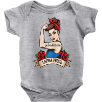 Womens Salvadorean Shirt For Women Latinx Latina Proud Gift T Shirt Baby Bodysuit | Artistshot