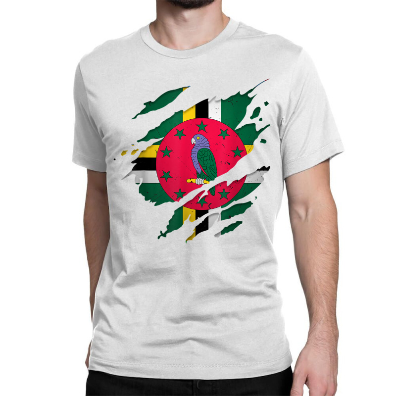 Proud Dominican Shirts  Torn Ripped Dominica Flag T Shirt Classic T-shirt by cm-arts | Artistshot