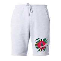 Proud Dominican Shirts  Torn Ripped Dominica Flag T Shirt Fleece Short | Artistshot