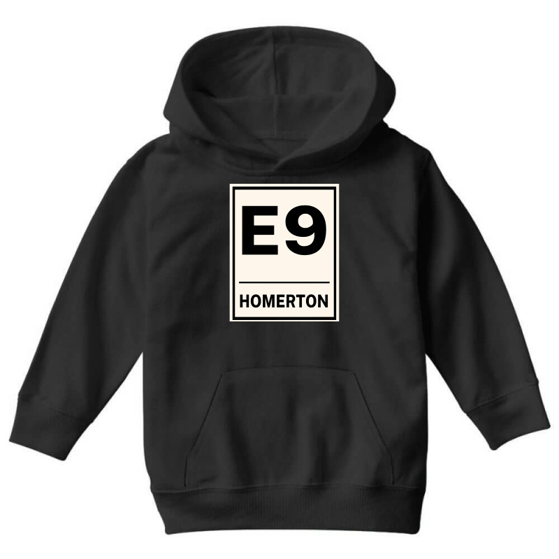 E9 Homerton Postcode United Kingdom Youth Hoodie by fenderbendable | Artistshot