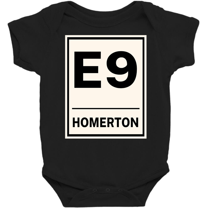 E9 Homerton Postcode United Kingdom Baby Bodysuit by fenderbendable | Artistshot