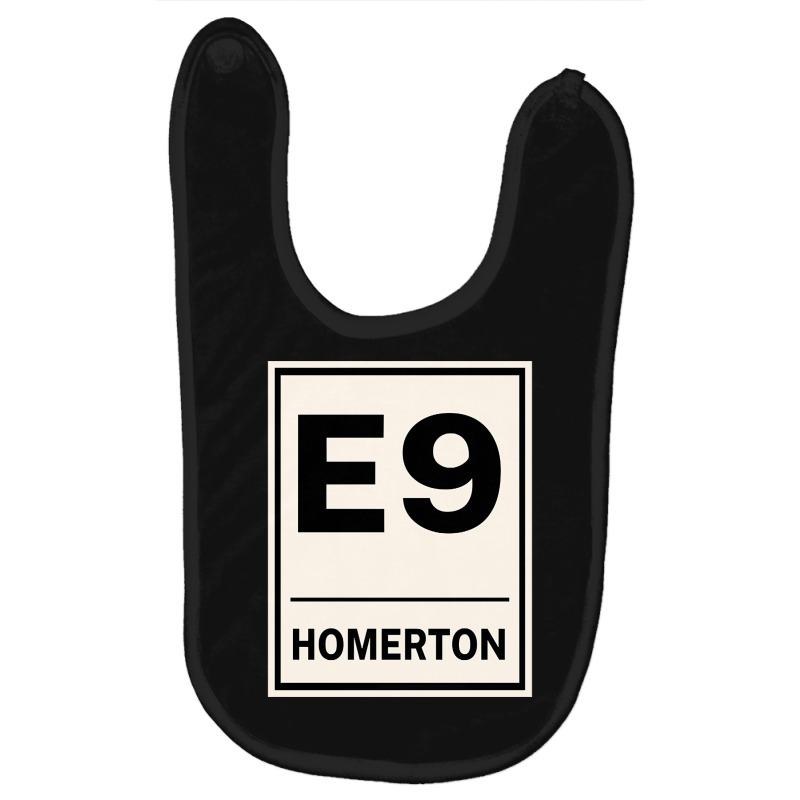 E9 Homerton Postcode United Kingdom Baby Bibs by fenderbendable | Artistshot