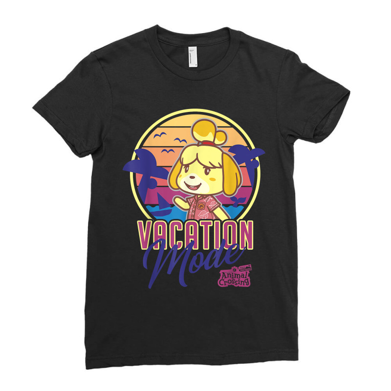 Vintagel Crossing New Horizons Isabelle Vacation Mode Ladies Fitted T-Shirt by JaniceSchweizer | Artistshot