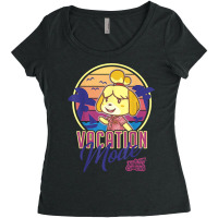 Vintagel Crossing New Horizons Isabelle Vacation Mode Women's Triblend Scoop T-shirt | Artistshot