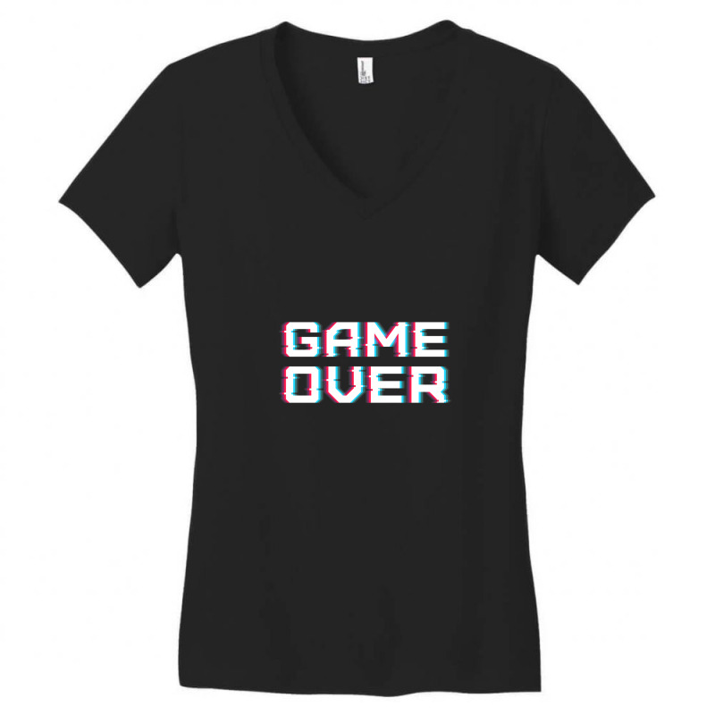 Game Over 1 Women's V-Neck T-Shirt by SteveHunter | Artistshot