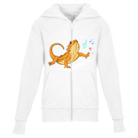 Bearded Dragon Music Piano Player Musician-zczwa Youth Zipper Hoodie | Artistshot