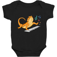 Bearded Dragon Music Piano Player Musician-zczwa Baby Bodysuit | Artistshot