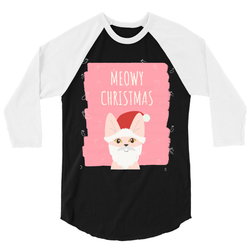 Meowy Christmasmeowy Christmas 3/4 Sleeve Shirt | Artistshot