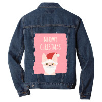 Meowy Christmasmeowy Christmas Men Denim Jacket | Artistshot