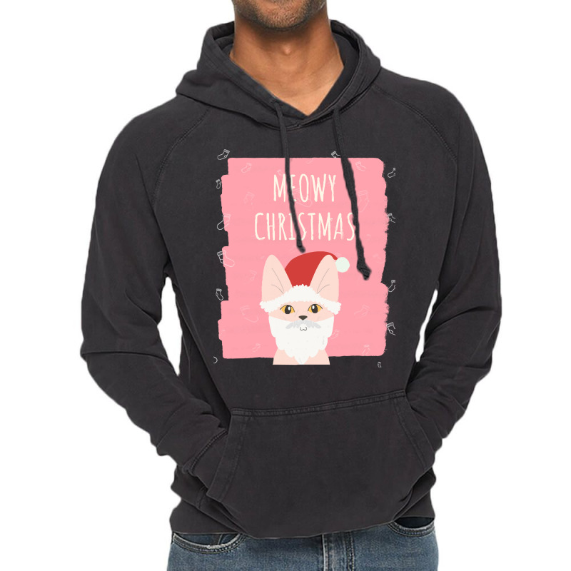 Meowy Christmasmeowy Christmas Vintage Hoodie | Artistshot