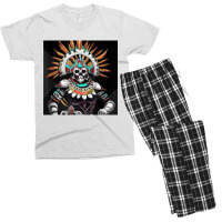 Dia De Los Muertos Aztec Warrior Calavera Mayan Mythology T Shirt Men's T-shirt Pajama Set | Artistshot