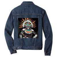 Dia De Los Muertos Aztec Warrior Calavera Mayan Mythology T Shirt Men Denim Jacket | Artistshot