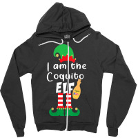 Womens Coquito Elf Funny Puerto Rico Matching Christmas Bilingual V Ne Zipper Hoodie | Artistshot