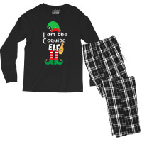 Womens Coquito Elf Funny Puerto Rico Matching Christmas Bilingual V Ne Men's Long Sleeve Pajama Set | Artistshot