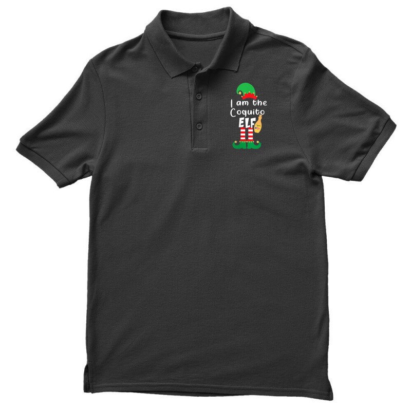 Womens Coquito Elf Funny Puerto Rico Matching Christmas Bilingual V Ne Men's Polo Shirt by cm-arts | Artistshot