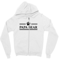 Papa Bear Zipper Hoodie | Artistshot