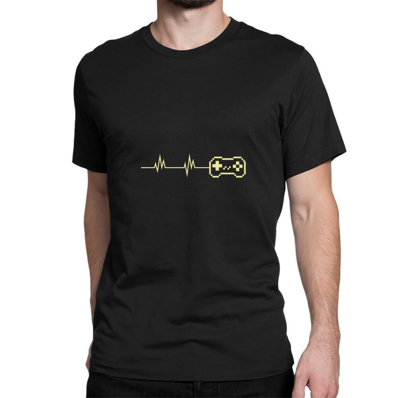 Gamer Heartbeat Lifeline Retro Video Game Controller Cool Gamer Gifts  Classic T-shirt by MargueriteThomas | Artistshot