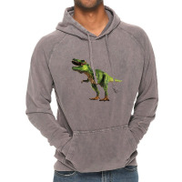 Walking Green Triangle Dinosaurs Vintage Hoodie | Artistshot