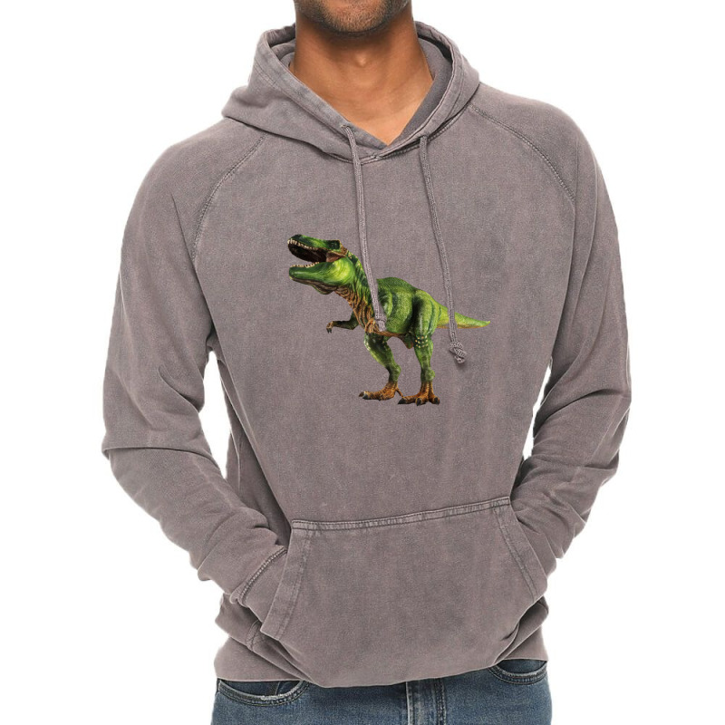 Walking Green Triangle Dinosaurs Vintage Hoodie | Artistshot