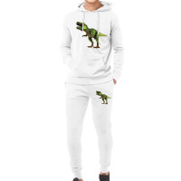 Walking Green Triangle Dinosaurs Hoodie & Jogger Set | Artistshot