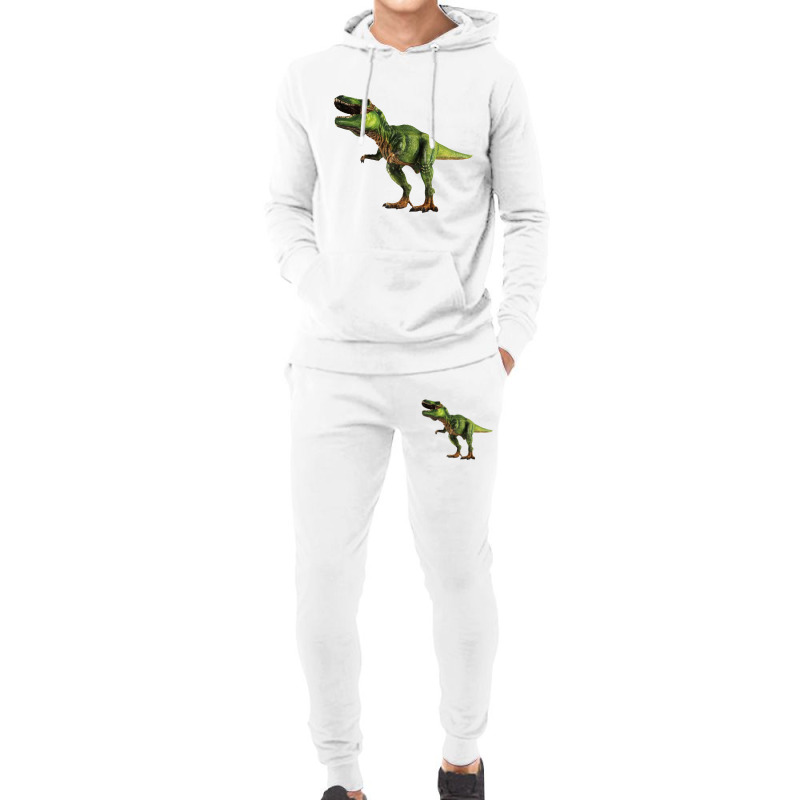 Walking Green Triangle Dinosaurs Hoodie & Jogger Set | Artistshot