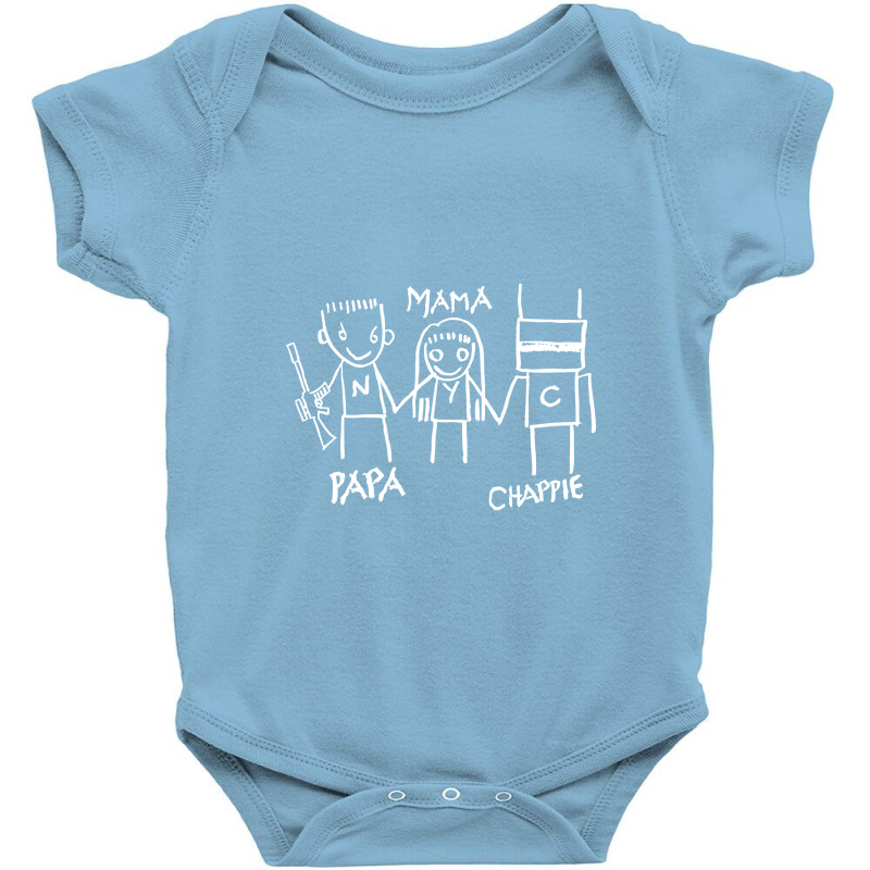 Papa Mama Chappie Baby Bodysuit | Artistshot