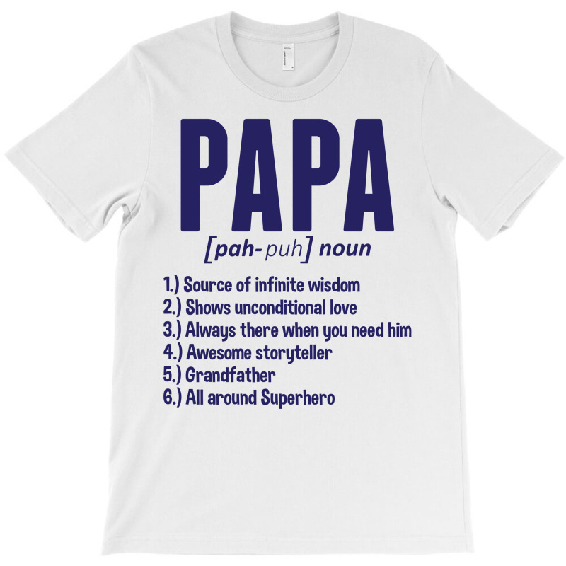 Papa Noun Definition T-shirt | Artistshot