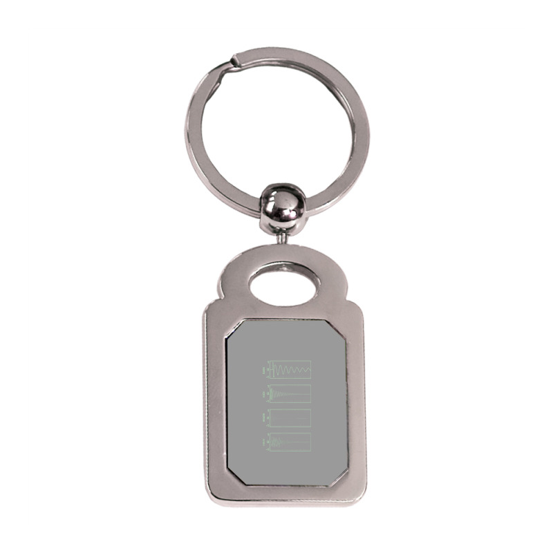 Bass Kick Snare Hihat Audiowave Producer Daw Synthesizer Silver Rectangle Keychain | Artistshot