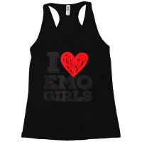 I Love Emo Girls Heart Gothic Girl Lover Quote Saying Racerback Tank | Artistshot