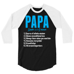 Papa Noun Definition 3/4 Sleeve Shirt | Artistshot
