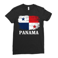 Vintage Panama Flag For Panamanian Gift Long Sleeve T Shirt Ladies Fitted T-shirt | Artistshot