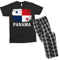 Vintage Panama Flag For Panamanian Gift Long Sleeve T Shirt Men's T-shirt Pajama Set | Artistshot