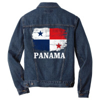 Vintage Panama Flag For Panamanian Gift Long Sleeve T Shirt Men Denim Jacket | Artistshot