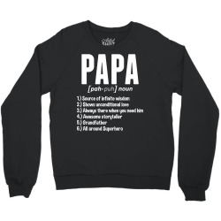 Papa Noun Definition Crewneck Sweatshirt | Artistshot