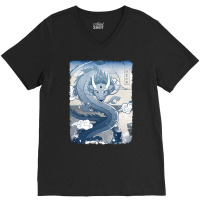 Blue Dragon (3) V-neck Tee | Artistshot