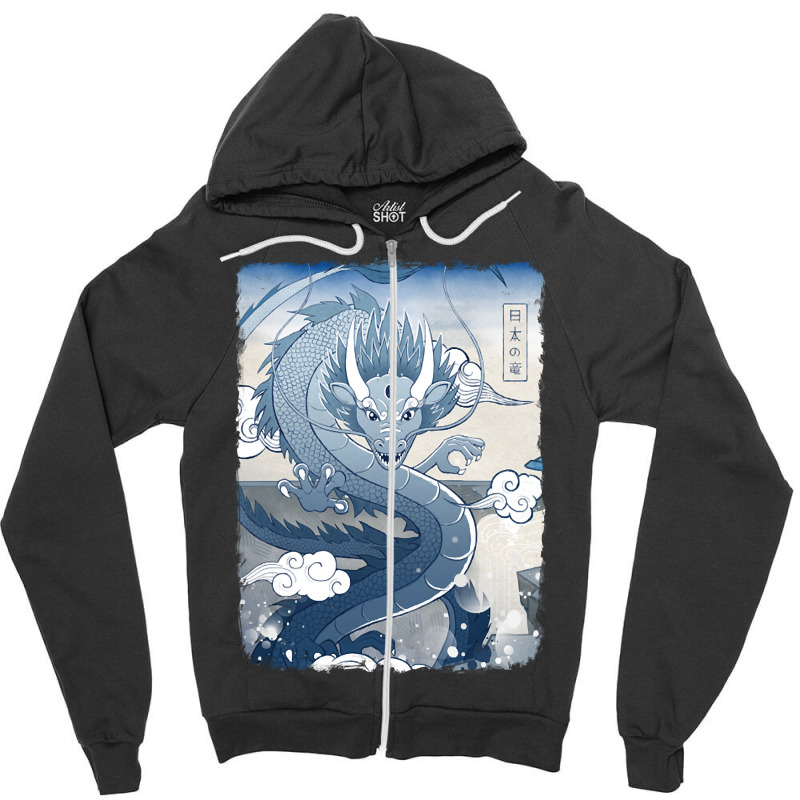 Blue Dragon (3) Zipper Hoodie by Kenlofu52 | Artistshot