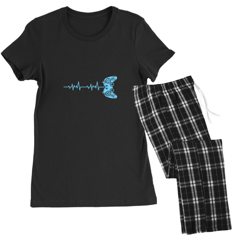 Gamer Heartbeat Lifeline Modern Video Game Controller Cool Gamer Gifts Women's Pajamas Set by ChandraGay | Artistshot