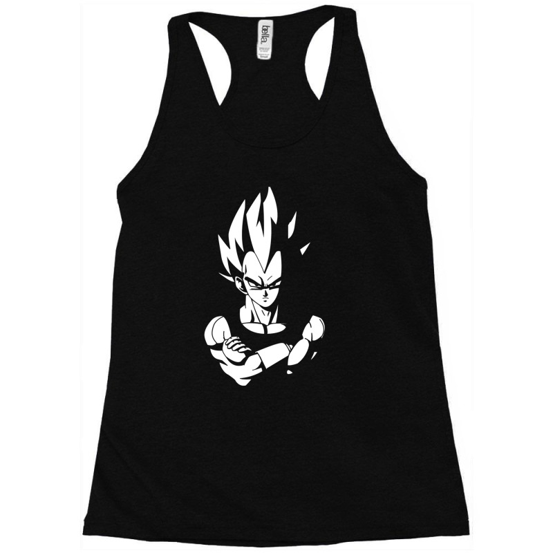 Vegeta Black And White Racerback Tank by KelcieWhite | Artistshot