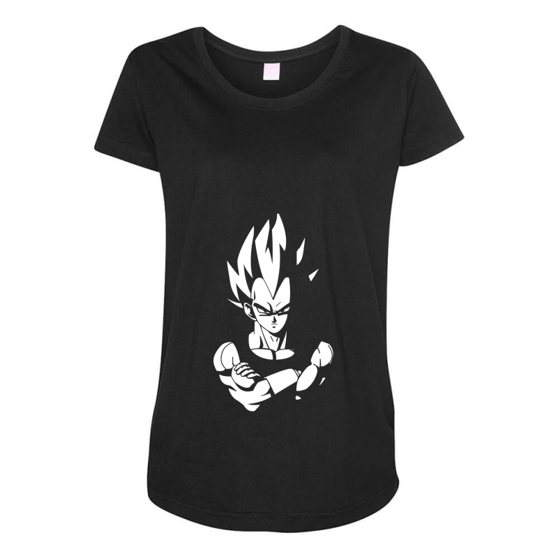 Vegeta Black And White Maternity Scoop Neck T-shirt by KelcieWhite | Artistshot