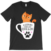 Orange Cat Coffee Funny Orange Cat Coffee Mug Cat Lover Gifts T-shirt | Artistshot