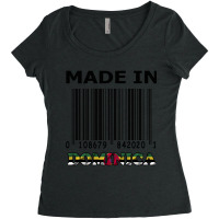 Fake Bar Code Made In Dominica Design. Women's Triblend Scoop T-shirt | Artistshot