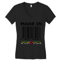 Fake Bar Code Made In Dominica Design. Women's V-neck T-shirt | Artistshot