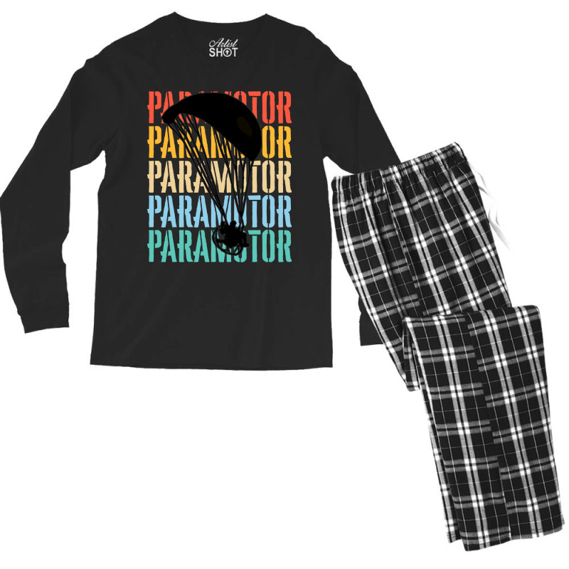 Paramotoring Paramotoring - Paramotor (5) Men's Long Sleeve Pajama Set | Artistshot