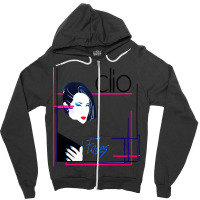 Clio Faces 80s Italo Disco Underground Zipper Hoodie | Artistshot