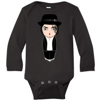 Kokeshi Michael Jackson Long Sleeve Baby Bodysuit | Artistshot