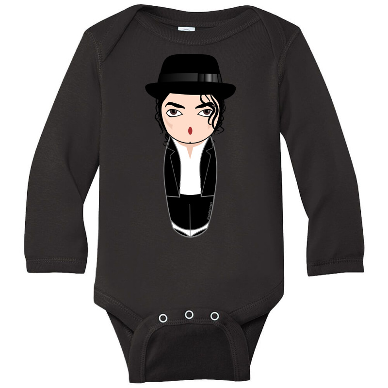 Kokeshi Michael Jackson Long Sleeve Baby Bodysuit | Artistshot