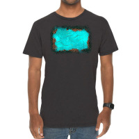 Gemstone Turquoise Leopard Background Vintage T-shirt | Artistshot